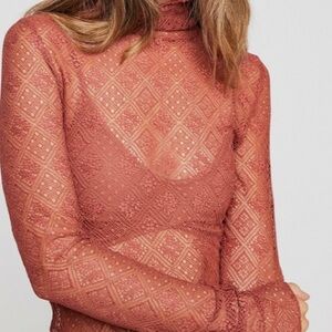Free People Sweet Memories Lace Top Size small